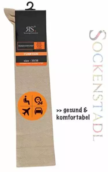 Lauf Kniestrumpf | Kompression| beige